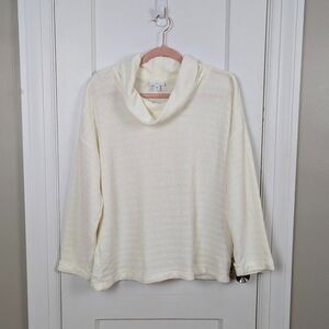 J. Jill | Women’s Cowl Neck Cream Sweater Size Medium Petite